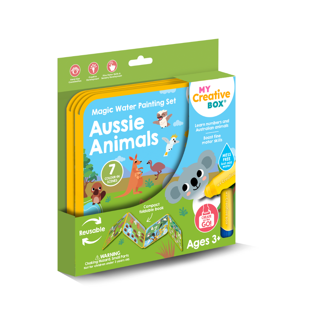 The Creative Box - Aussie Animals Magic Water Painting Set