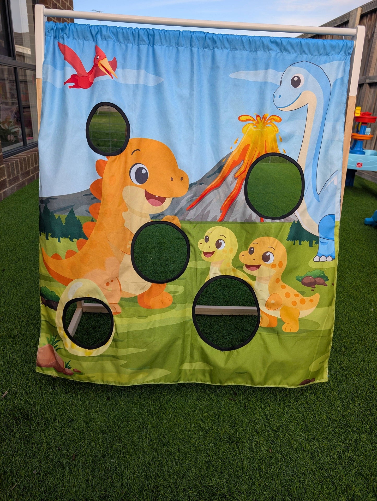 The Cozy Cube - Roar & Rocket Toss Adventure Play Panel