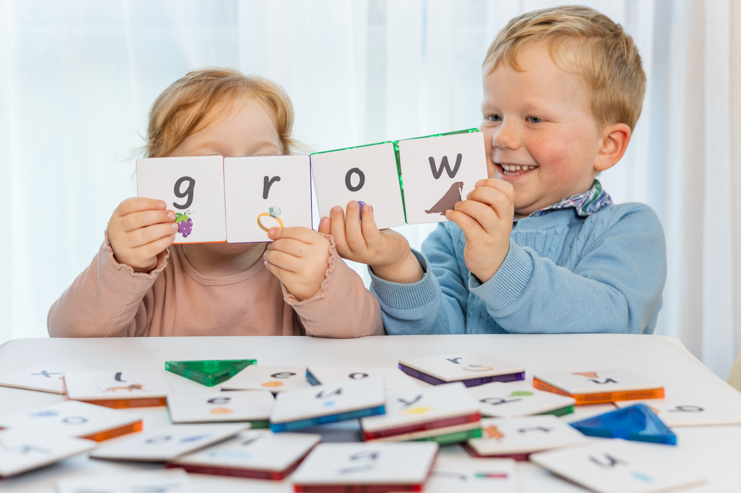 Learn & Grow Toys - Magnetic Tile Topper - Alphabet Lower Case Pack