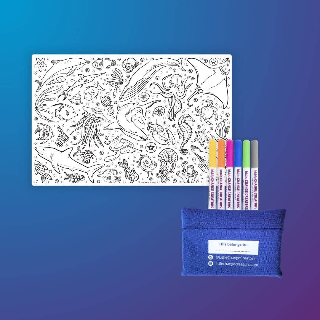 Little Change Creators - SPLASH! Pocket Silicone Colouring Mat