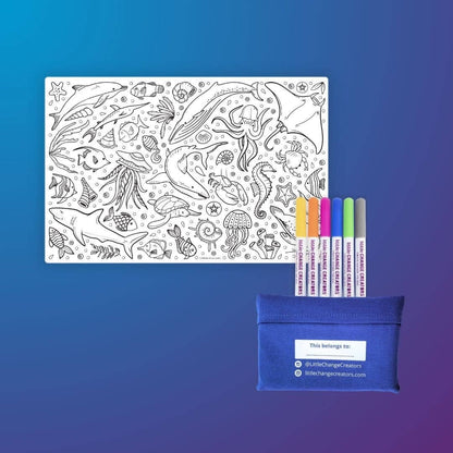 Little Change Creators - SPLASH! Pocket Silicone Colouring Mat