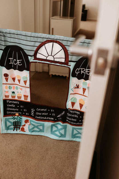 The Cozy Cube - Ice Cream Shop/ Farmers Market Play Panel