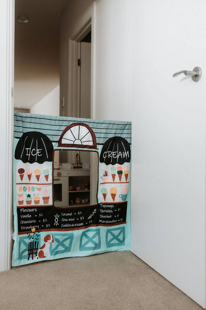 The Cozy Cube - Ice Cream Shop/ Farmers Market Play Panel