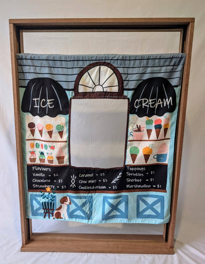 The Cozy Cube - Ice Cream Shop/ Farmers Market Play Panel