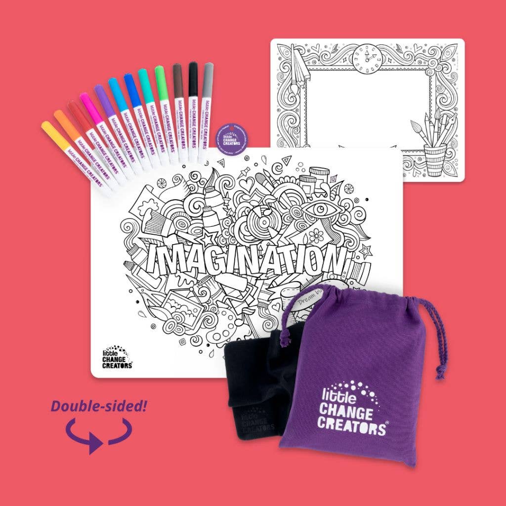 Little Change Creators - IMAGINATION | Re-FUN-able™ Colouring + Doodle Mat