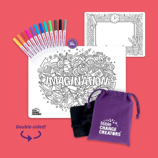 Little Change Creators - IMAGINATION | Re-FUN-able™ Colouring + Doodle Mat