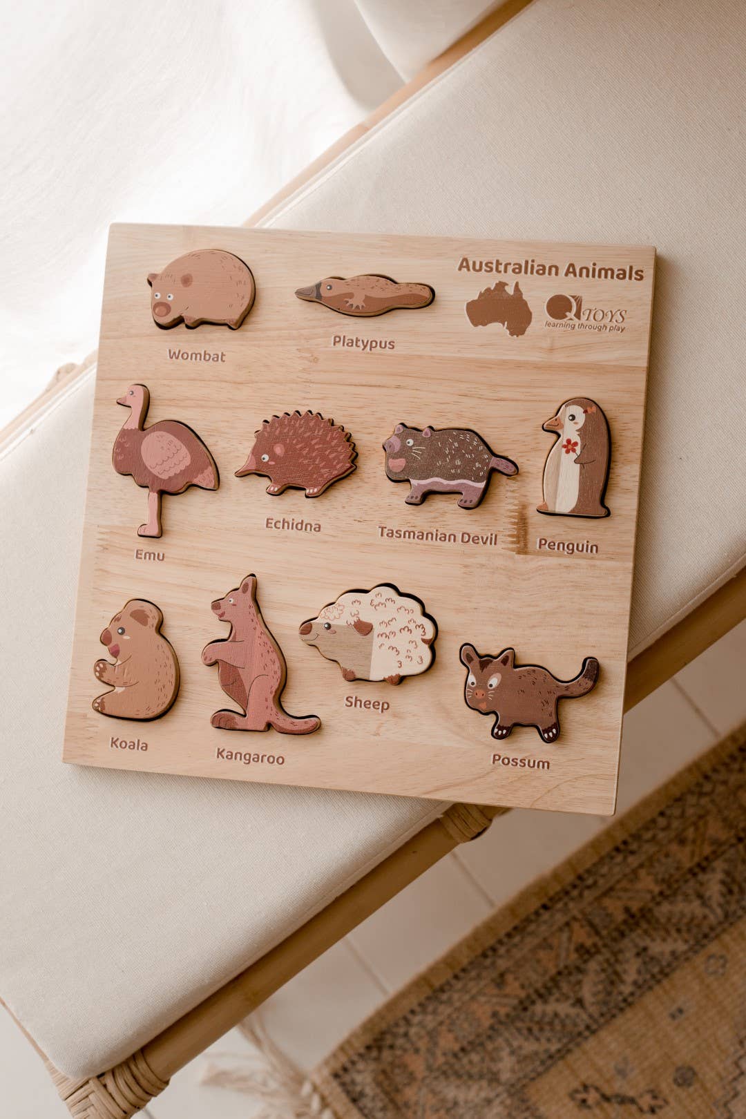 QToys - Australian Animal Puzzle and Play Set