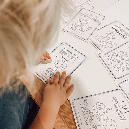 Affirmation Colouring Cards - The Creative Sprout