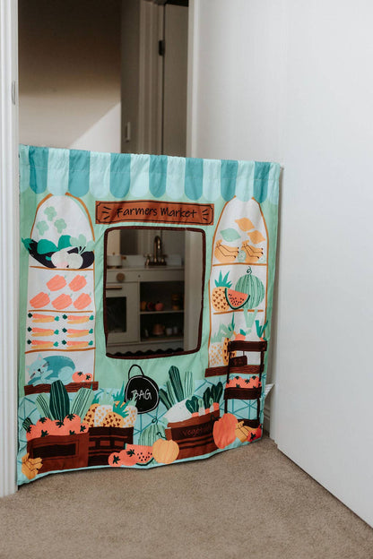 The Cozy Cube - Ice Cream Shop/ Farmers Market Play Panel