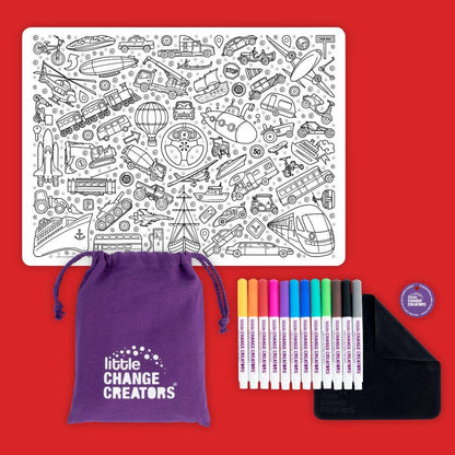 Little Change Creators - ON-THE-GO | Re-FUN-able™ Colouring + Doodle Mat