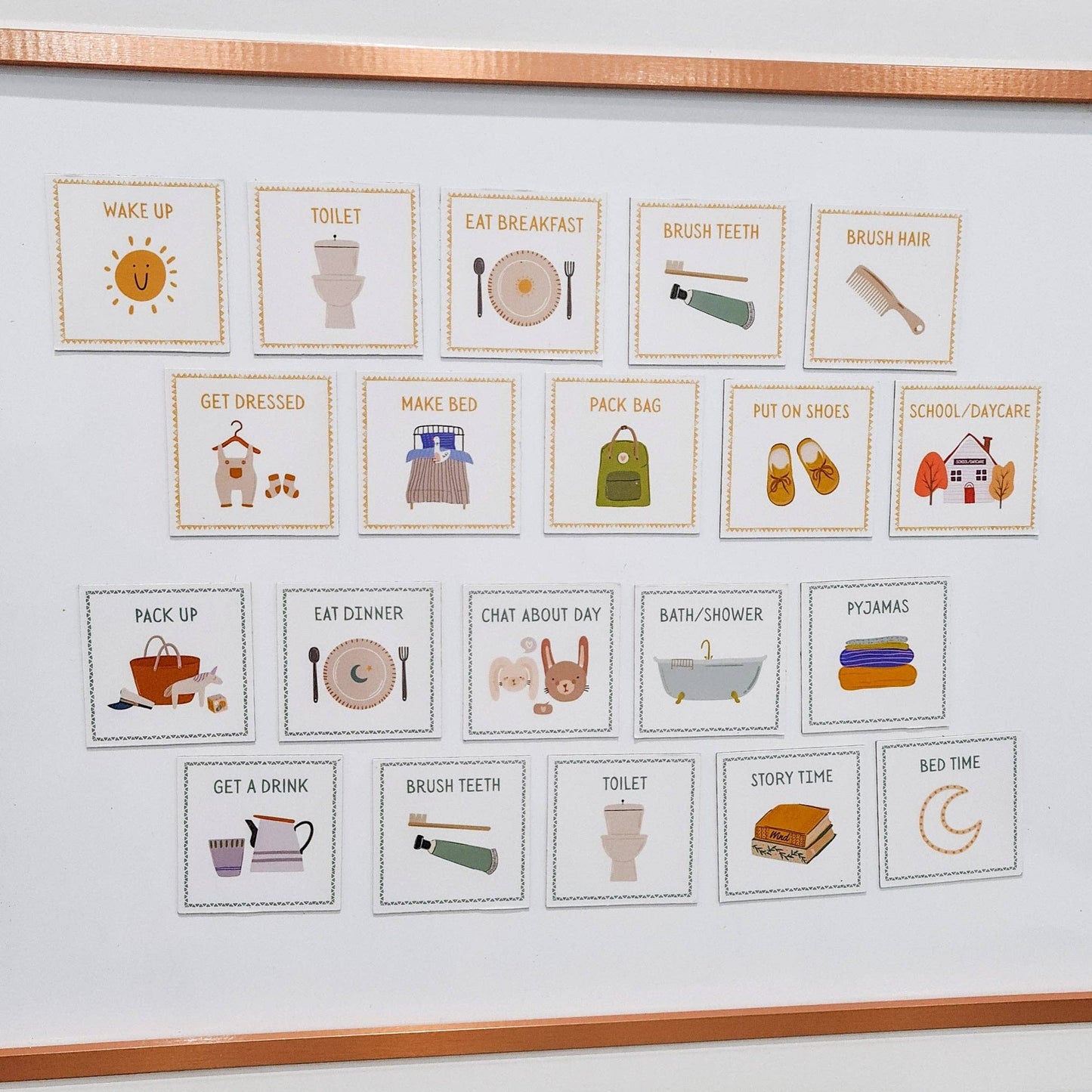 Magnetic Routine Cards - The Creative Sprout