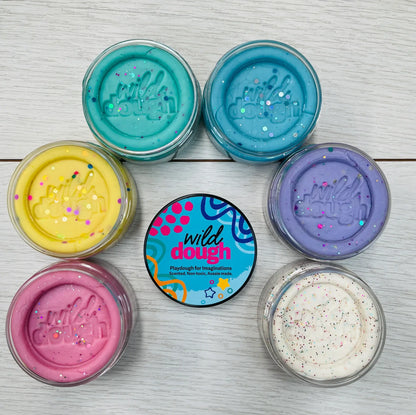 Wild Dough Playdough - Sunshine Yellow Glitter 280g
