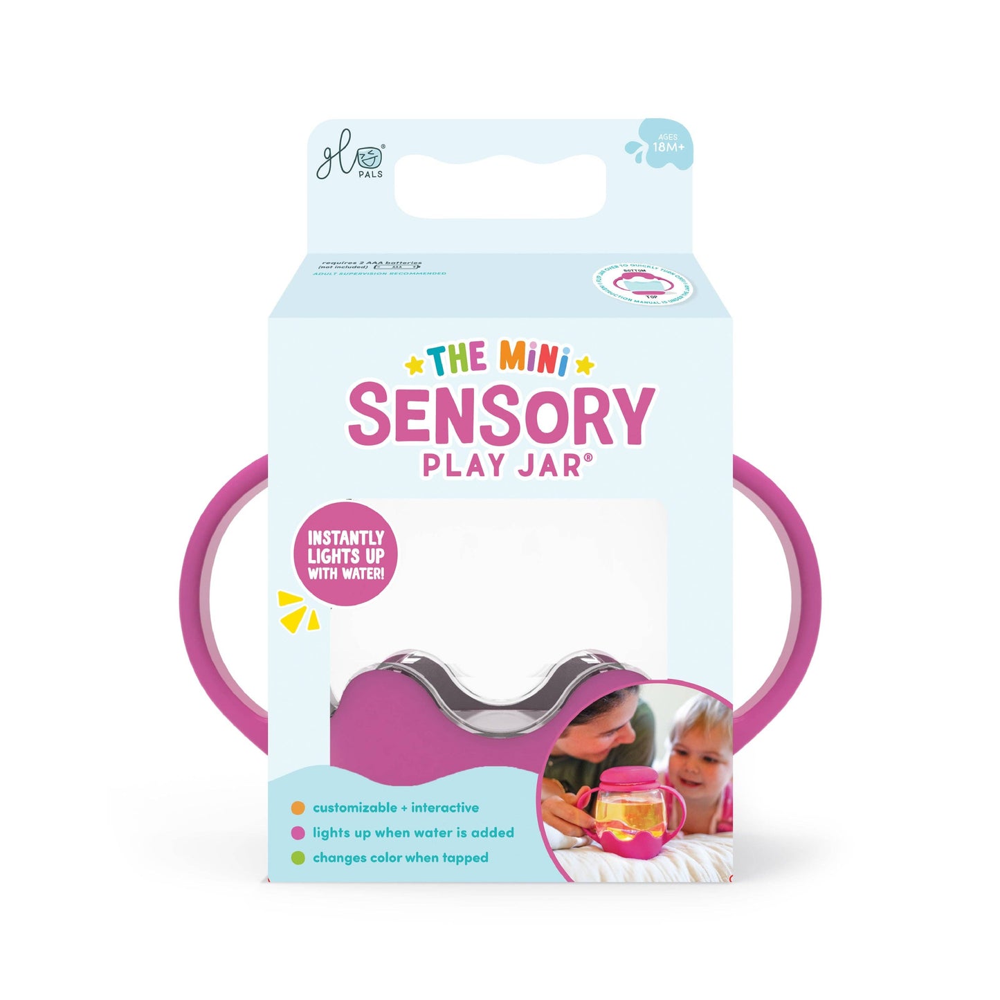 GLO Pals – Mini Sensory Play Jar® (Pink)