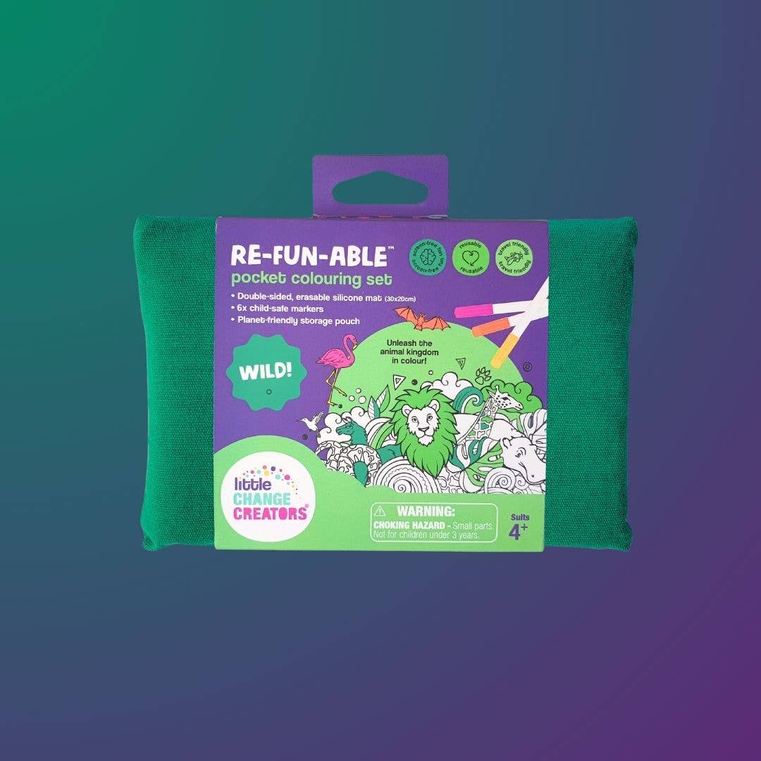 Little Change Creators - WILD! Pocket Reusable Colouring Mat