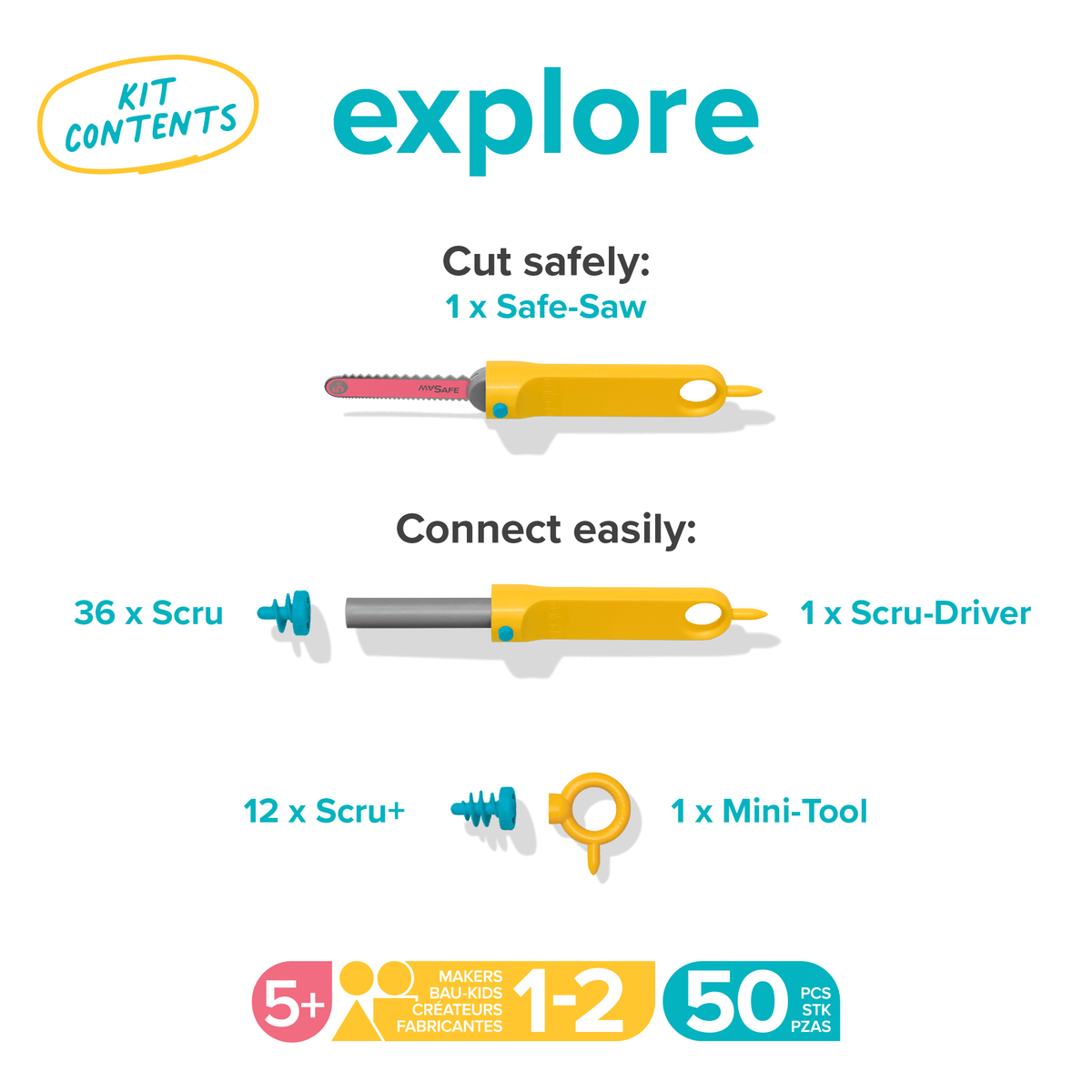 Makedo - Explore Kit | For 1-2 Makers