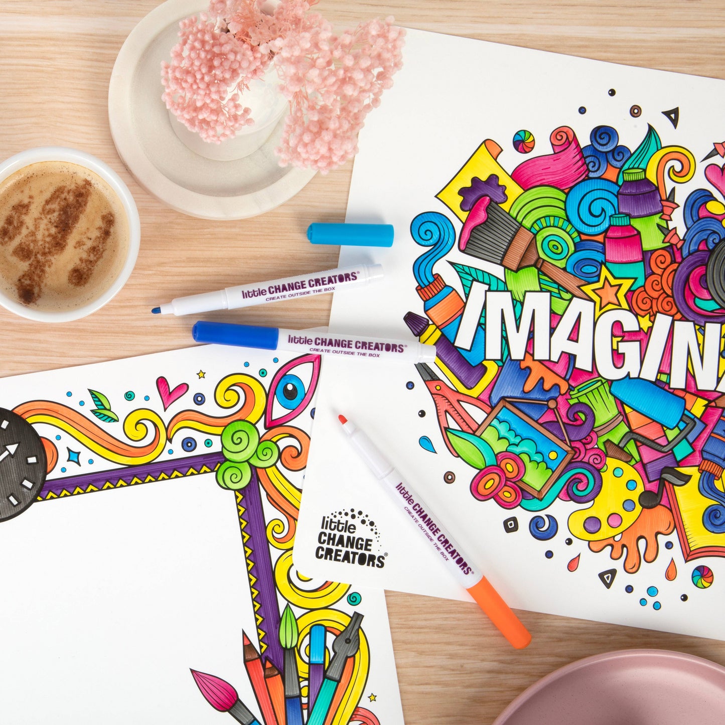 Little Change Creators - IMAGINATION | Re-FUN-able™ Colouring + Doodle Mat