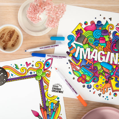 Little Change Creators - IMAGINATION | Re-FUN-able™ Colouring + Doodle Mat
