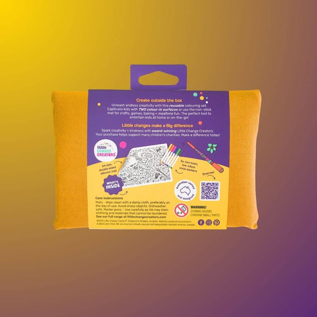 Little Change Creators - G’DAY! Pocket Reusable Colouring Mat