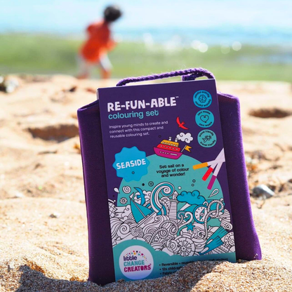 Little Change Creators - SEASIDE | Re-FUN-able™ Colouring + Doodle Mat