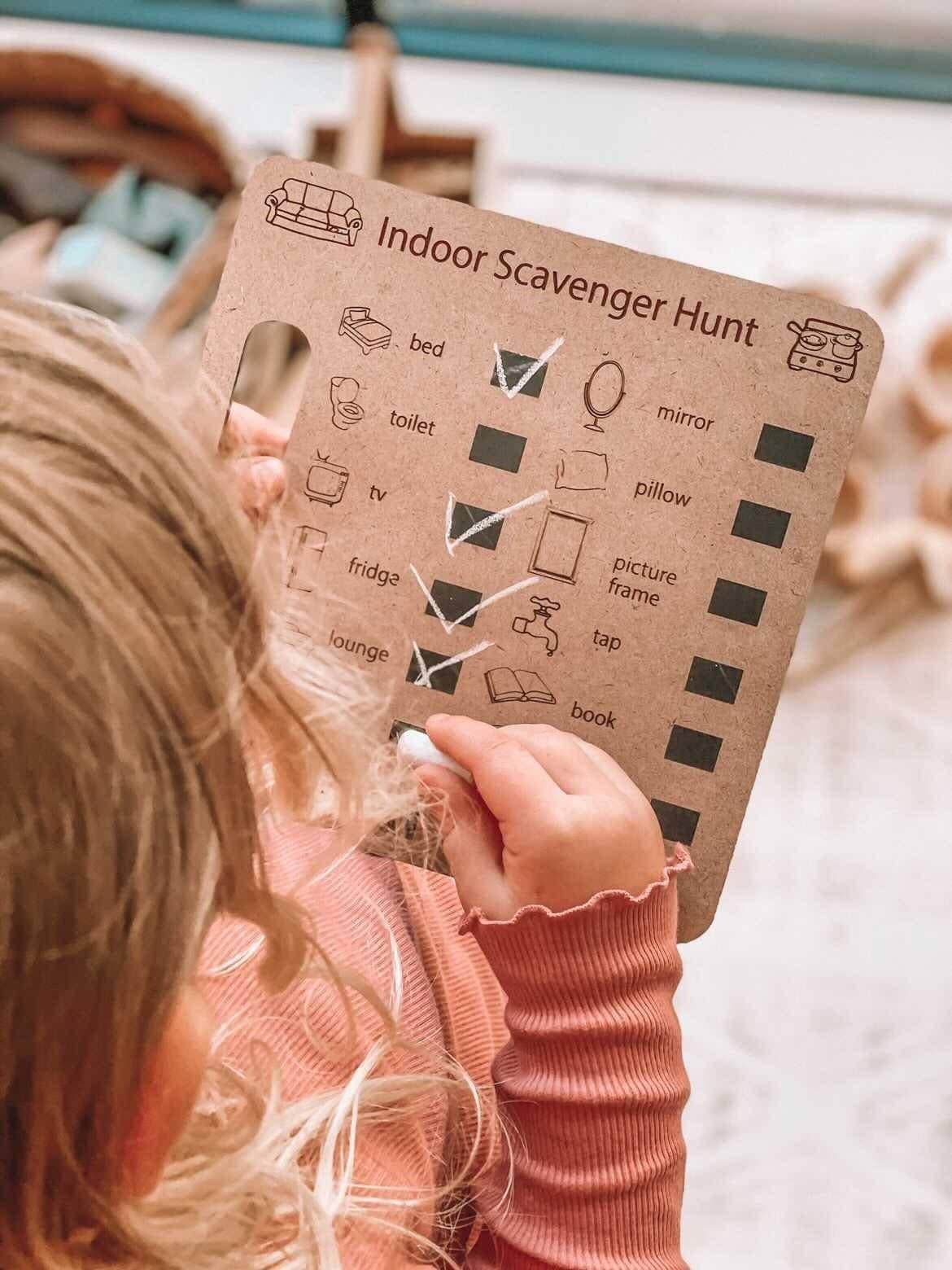 Indoor Scavenger Hunt Board - Timber Tots