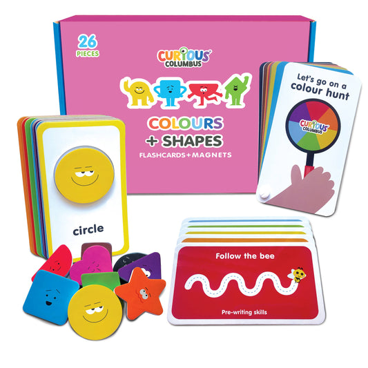 Curious Columbus Flashcards - Shapes & Colours