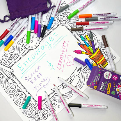 Little Change Creators - IMAGINATION | Re-FUN-able™ Colouring + Doodle Mat