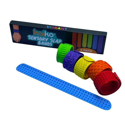 Kaiko Fidgets- Vibrant Sensory Slap Bands (6pk)