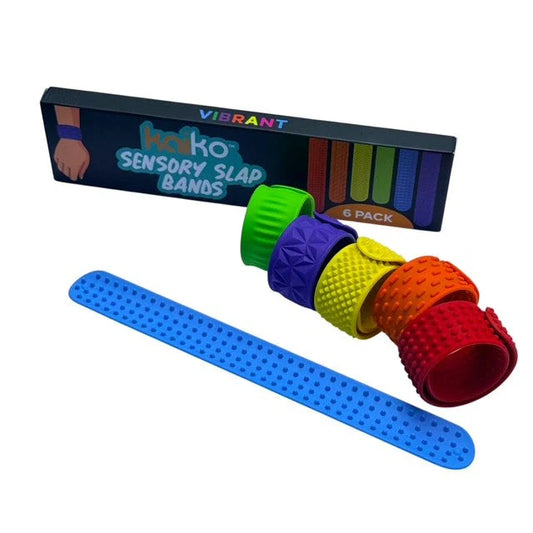 Kaiko Fidgets- Vibrant Sensory Slap Bands (6pk)