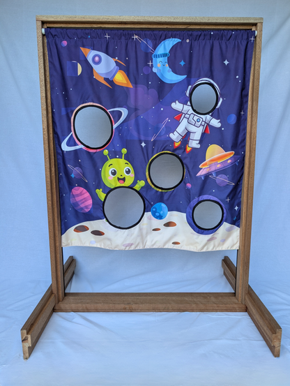 The Cozy Cube - Roar & Rocket Toss Adventure Play Panel