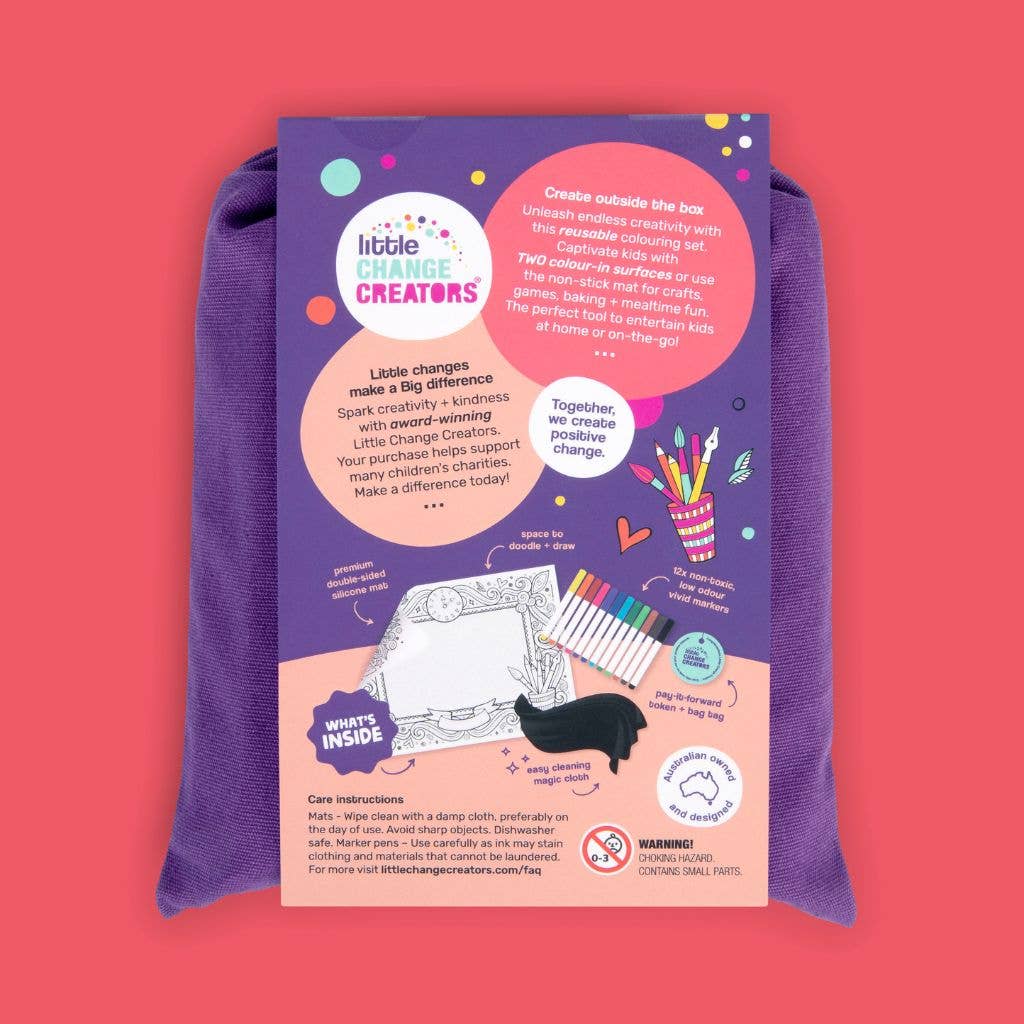 Little Change Creators - IMAGINATION | Re-FUN-able™ Colouring + Doodle Mat