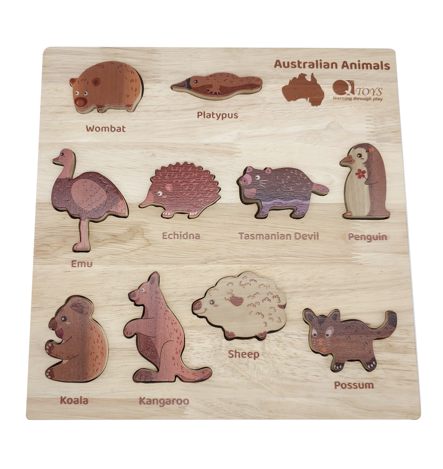 QToys - Australian Animal Puzzle and Play Set