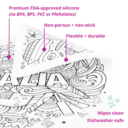 Little Change Creators - SEASIDE | Re-FUN-able™ Colouring + Doodle Mat