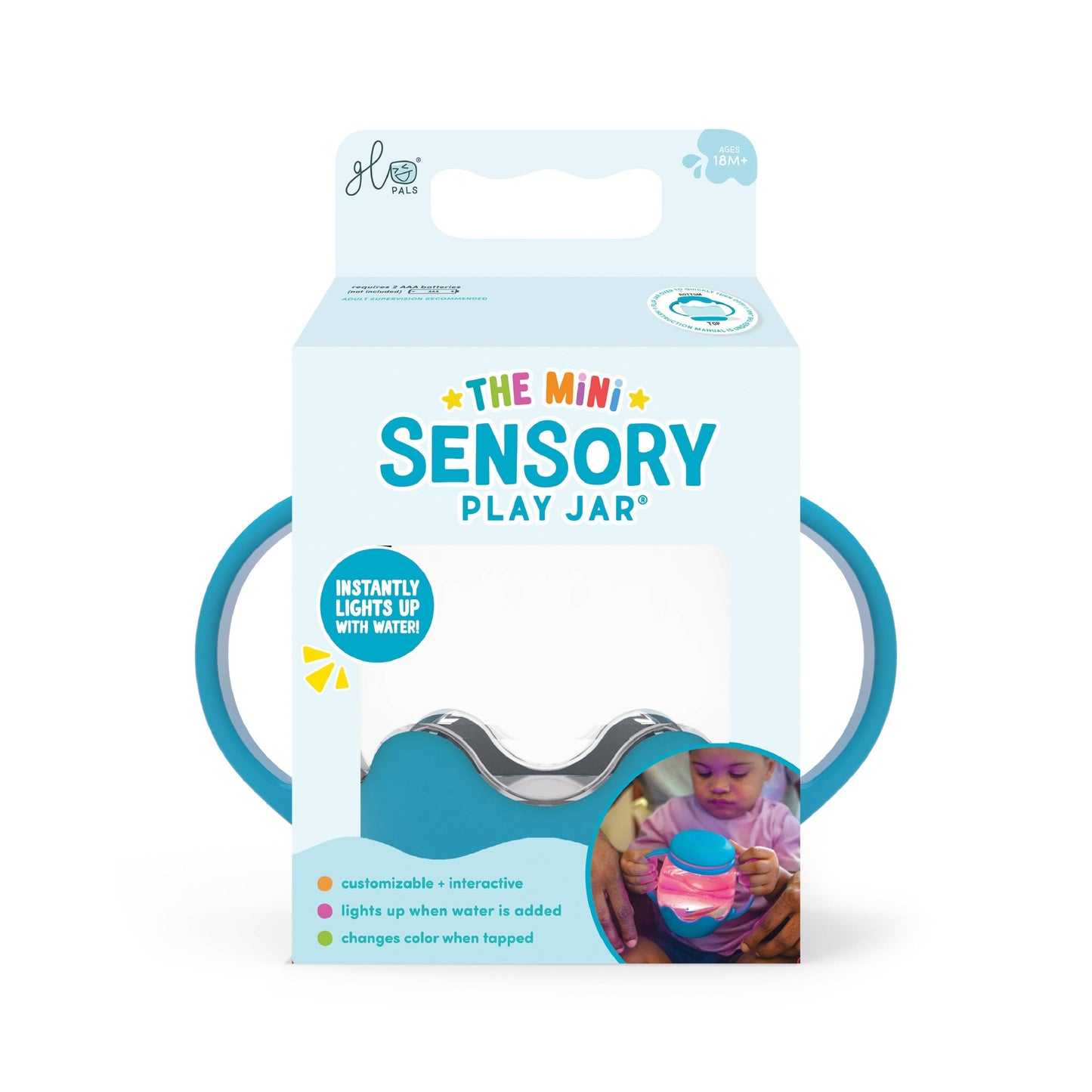 GLO Pals - Mini Sensory Play Jar® (Blue)