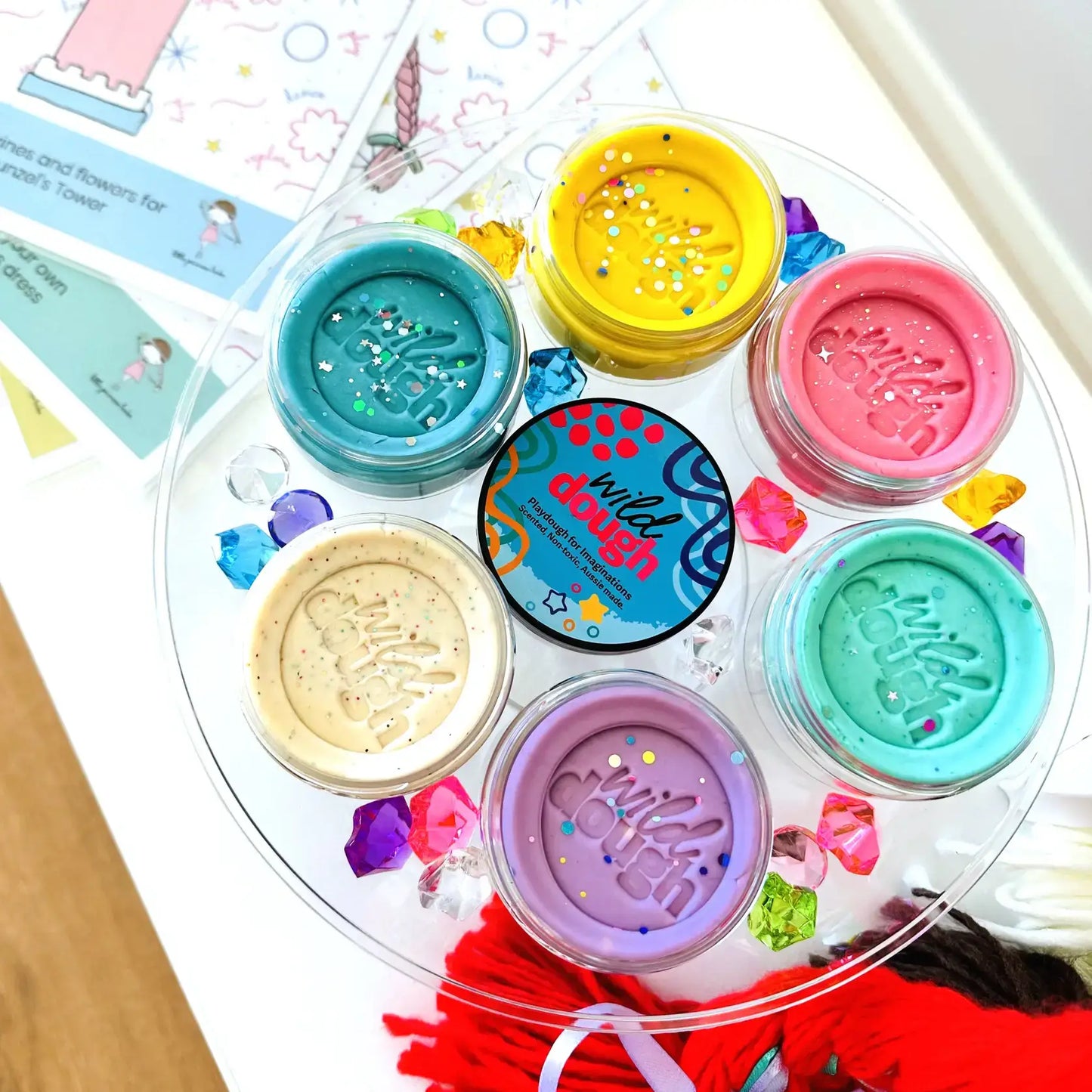 Wild Dough Playdough - Sunshine Yellow Glitter 280g