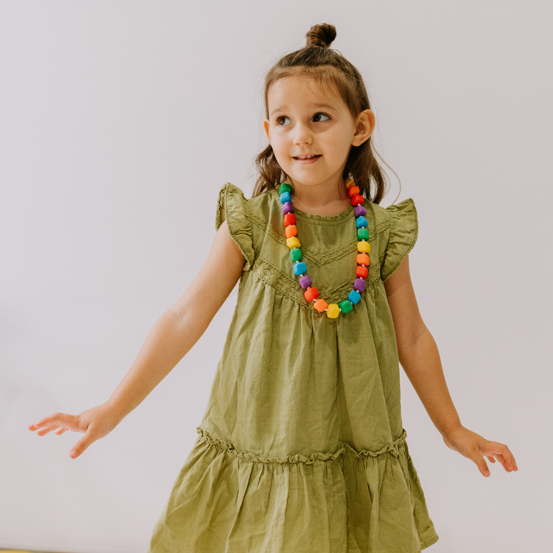 Princess and the Pea Chew Necklace