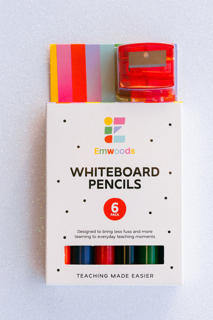 Emwoods - Whiteboard Pencils 6pk (Multicoloured)