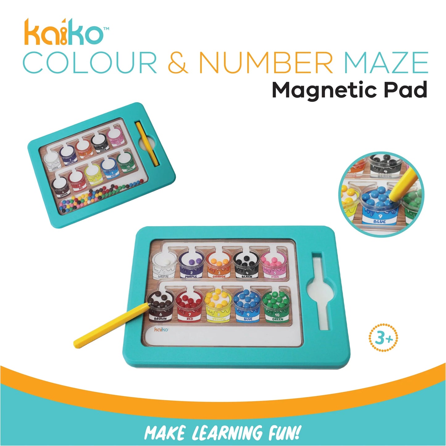 Colour & Number Maze Magnetic Pad - Kaiko Fidgets