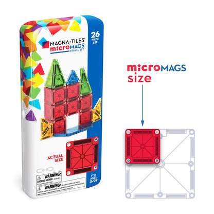 MAGNA-TILES - microMAGS Travel Set - 26 Piece Set