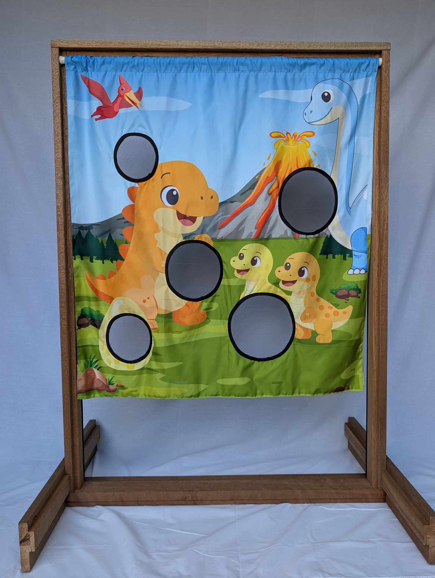 The Cozy Cube - Roar & Rocket Toss Adventure Play Panel