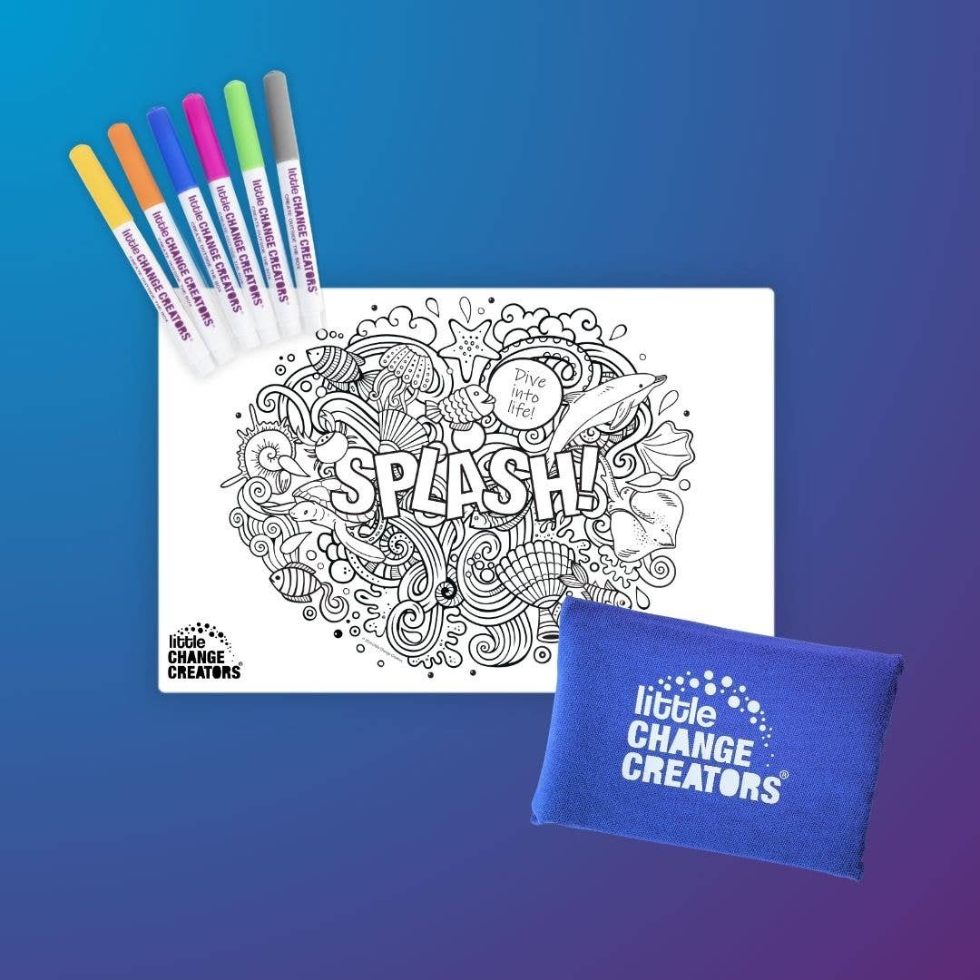 Little Change Creators - SPLASH! Pocket Silicone Colouring Mat
