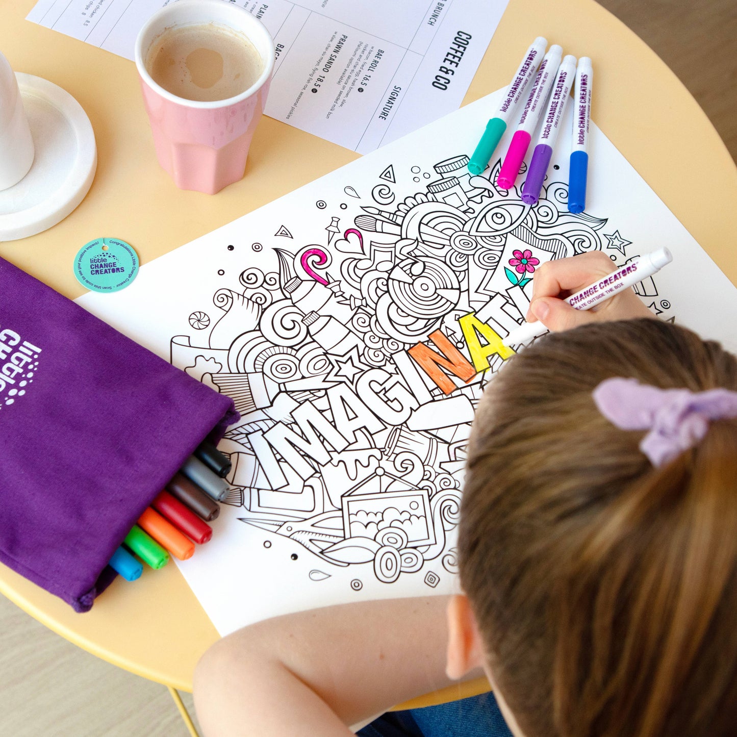 Little Change Creators - IMAGINATION | Re-FUN-able™ Colouring + Doodle Mat