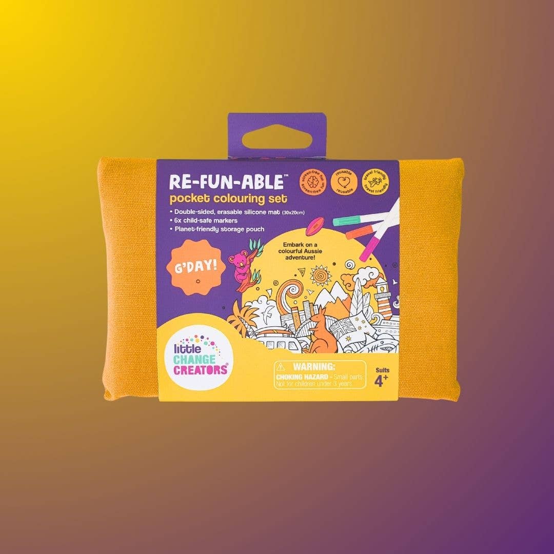 Little Change Creators - G’DAY! Pocket Reusable Colouring Mat