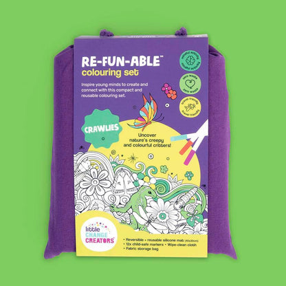 Little Change Creators - CRAWLIES | Re-FUN-able™ Colouring + Doodle Mat
