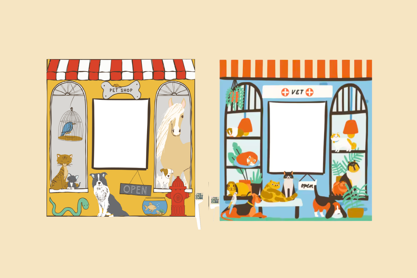 The Cozy Cube - Pet Shop/ Vet Play Panel