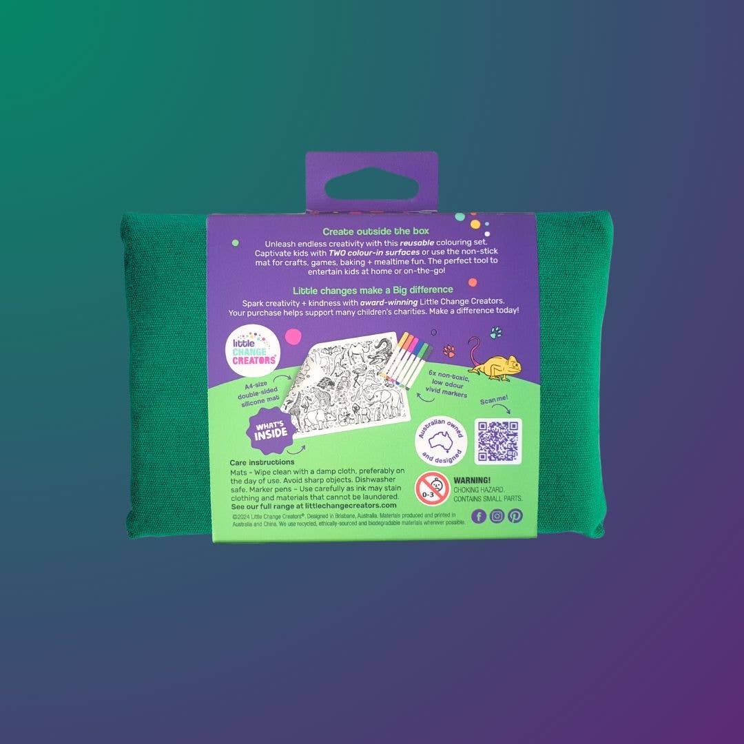 Little Change Creators - WILD! Pocket Reusable Colouring Mat