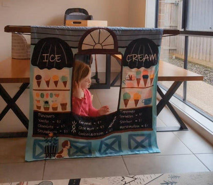 The Cozy Cube - Ice Cream Shop/ Farmers Market Play Panel