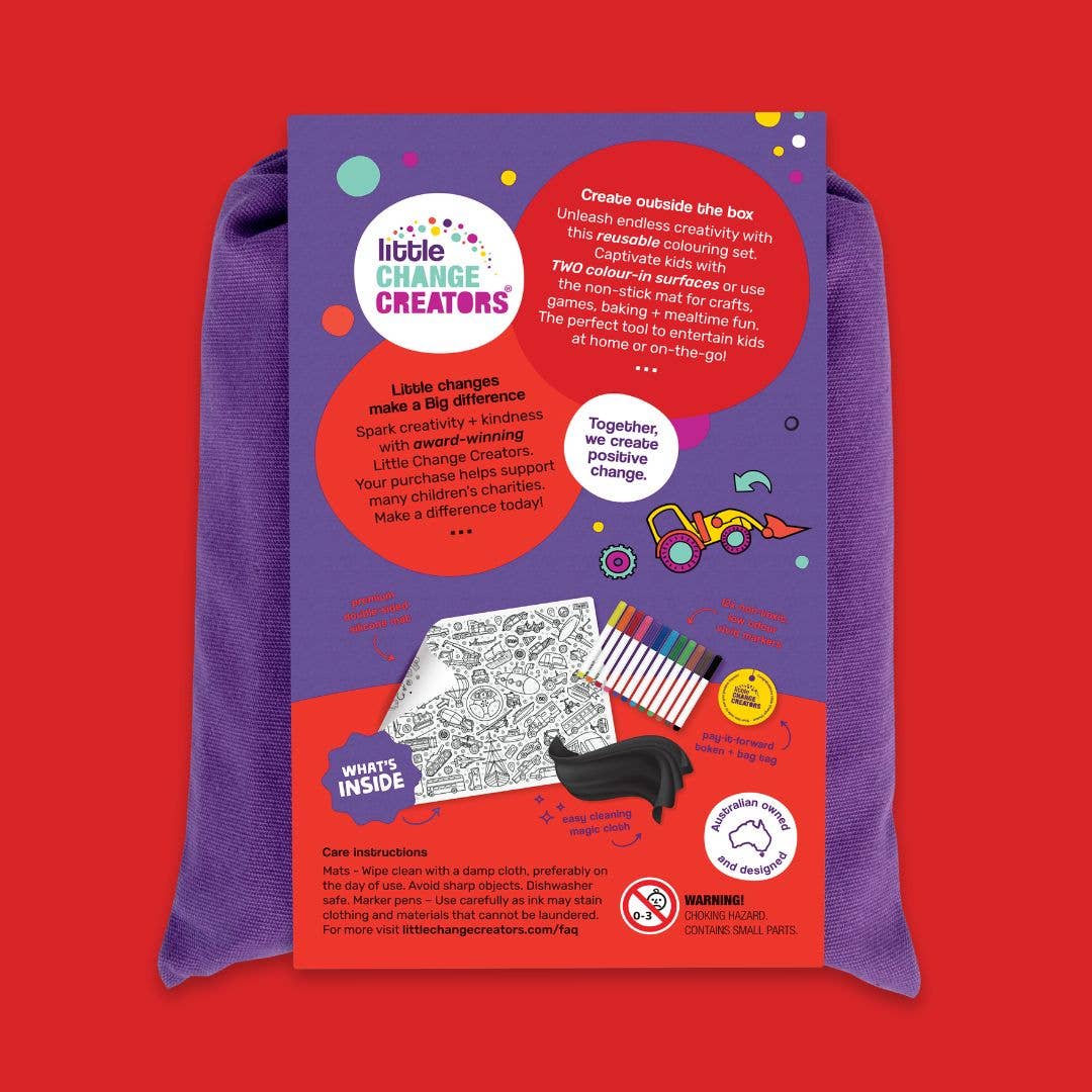 Little Change Creators - ON-THE-GO | Re-FUN-able™ Colouring + Doodle Mat