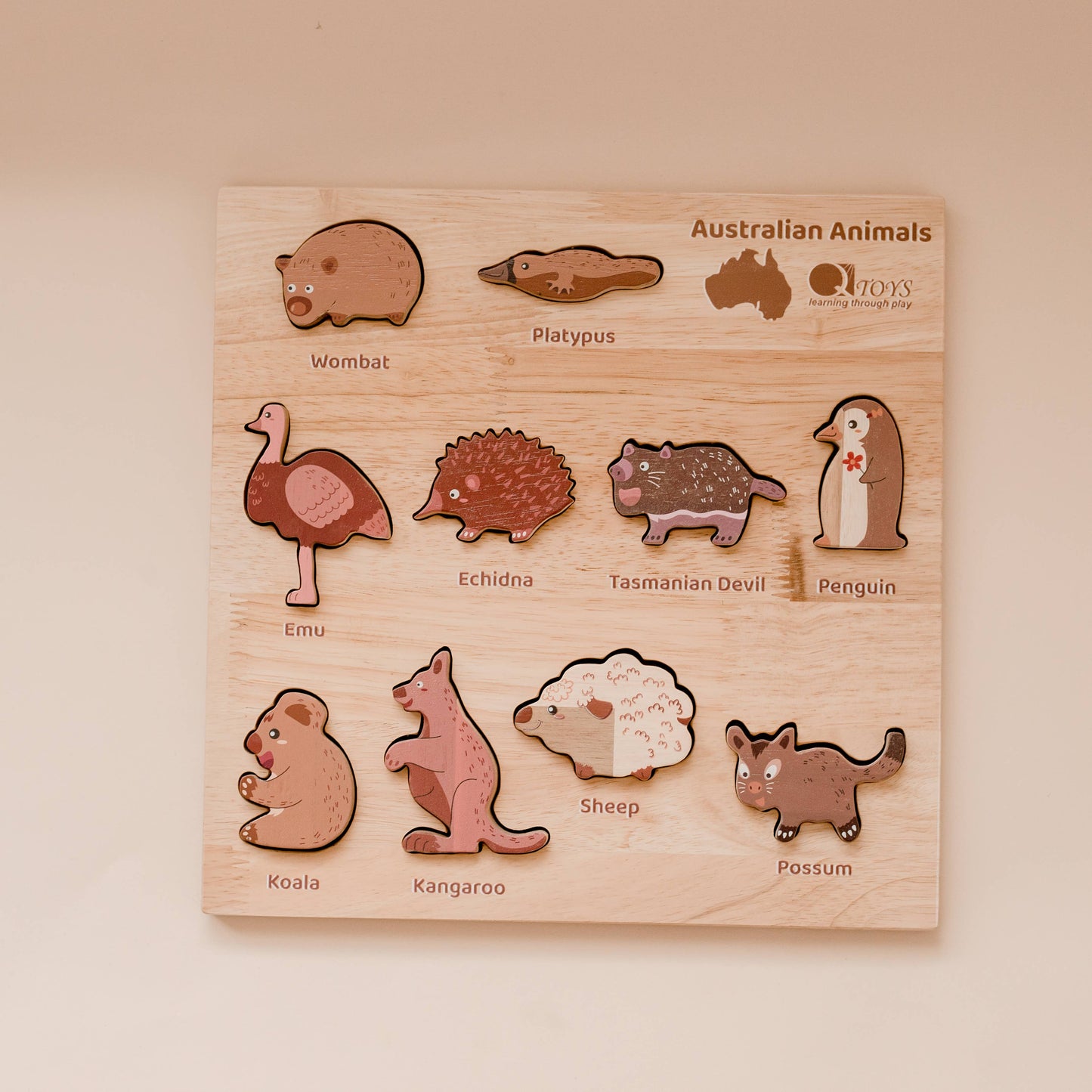 QToys - Australian Animal Puzzle and Play Set
