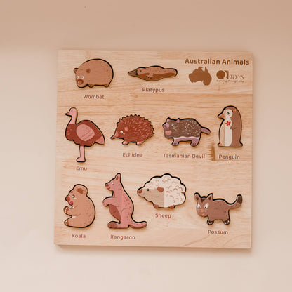 QToys - Australian Animal Puzzle and Play Set