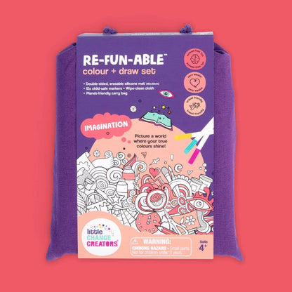 Little Change Creators - IMAGINATION | Re-FUN-able™ Colouring + Doodle Mat